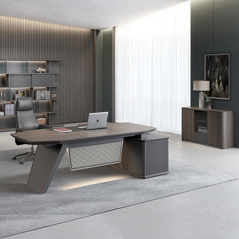 MADDOK Credenza 1.2M - Chocolate & Charcoal Grey - innovatec.com.au