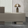 KASPER Reception Desk Left Panel 2.8M - Chocolate & Charcoal Grey