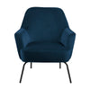 MONROE Lounge Chair - Navy Blue & Black
