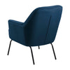 MONROE Lounge Chair - Navy Blue & Black