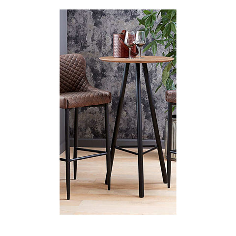 TAIJO Bar Table 60cm - Walnut & Black - innovatec.com.au