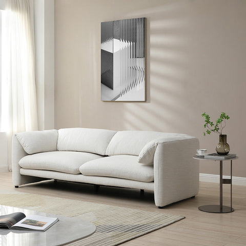 ZADIE 3 Seater Sofa - Cream - innovatec.com.au