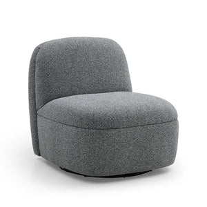 LEXTER Swivel Lounge Chair - Dark Grey