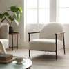 KAZAN  Lounge Chair - Cream, Walnut & Black