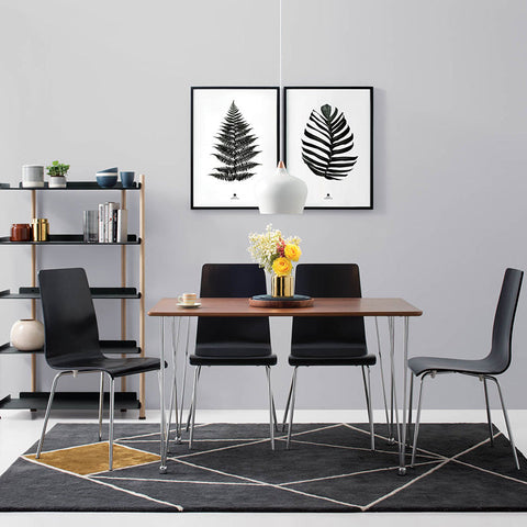 Large Jungle Leaf Print in Black Frame - innovatec.com.au