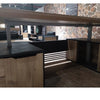 PHOENIX Sit & Stand Electric Lift Executive Desk with Left Return 2.2M - Warm Oak & Black