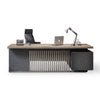 DAXTON Executive Desk with Left Return 2.4M - Warm Oak & Black