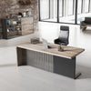 AFTAN Executive Desk Right Panel 180cm - Warm Oak & Black