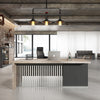 AFTAN Executive Desk with Right Panel 1.8M - Warm Oak & Black