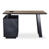 ARTO Single Workstation Desk with Right Cabinet 1.2M - Warm Oak & Black