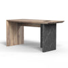 LOGAN Executive Desk Reversible 180cm - Warm Oak & Black