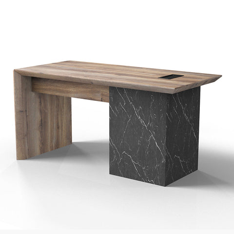 LOGAN Executive Desk Reversible 150cm - Warm Oak & Black - innovatec.com.au