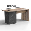 LOGAN Executive Desk Reversible 180cm - Warm Oak & Black