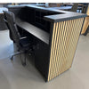 KENTO Reception Desk 180cm - Black & Oak