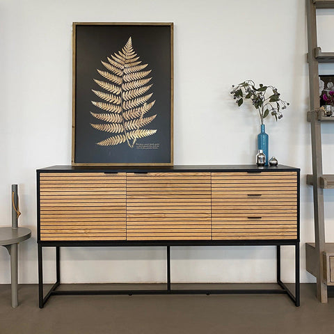 ODENCE Sideboard 160cm - Natural & Black - innovatec.com.au