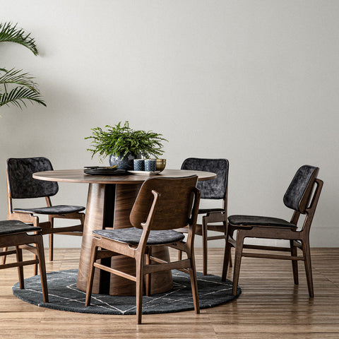 HEATH Dining Chair - Walnut & Charcoal - innovatec.com.au