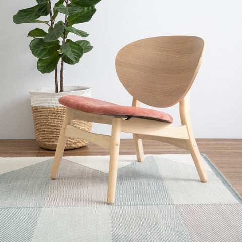 POLARA Lounge Chair - Oak & Salmon - innovatec.com.au