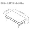 RANIA Coffee Table 120cm - Black