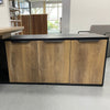 PHOENIX Executive Desk with Right Return 2.2M - Warm Oak & Black