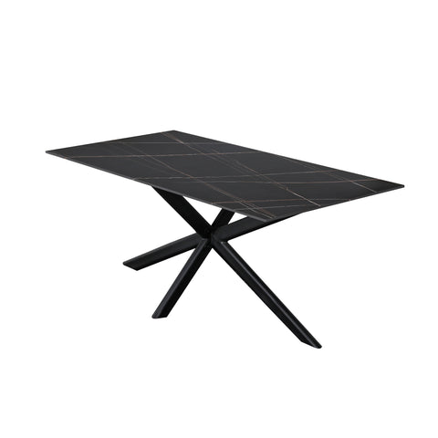 SANDY Sintered Stone Dining Table 180cm - Black