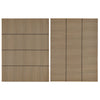 Square WOODFLEX Acoustic Wood Slat Wall Tiles - Oak Veneer - 4pc Set