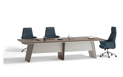 ANDERS Boardroom Table 320cm - Australian Gold Oak & Beige