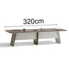 ANDERS Boardroom Table 320cm - Australian Gold Oak & Beige
