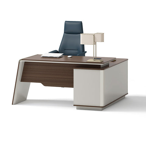 ANDERS Executive Desk Reversible Return 1.4M - Australian Gold Oak & Beige - innovatec.com.au