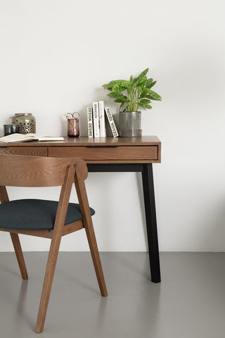 MALTON Study Desk 120cm - Black & Walnut - innovatec.com.au