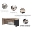AFTAN Reception Desk Right Panel 180cm - Warm Oak & Black