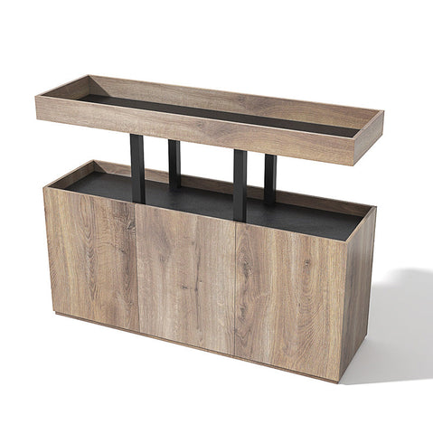 TRIBECA Credenza Cabinet 135cm - Warm Oak with Black - innovatec.com.au