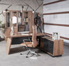 SUTTON Executive Desk with Right Return 1.8M - 2.0M - Warm Oak & Black