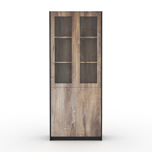 KELLEN 2 Door Display Unit 80cm - Warm Oak