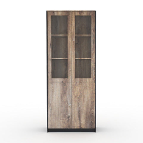 KELLEN 2 Door Display Unit 80cm - Warm Oak