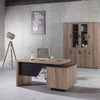 KELLEN Executive Desk with Left Return 1.6-1.8M - Warm Oak & Black