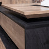 PHOENIX Executive Desk with Right Return 2.8M - Warm Oak & Black
