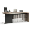 AFTAN Executive Desk Left Panel 180cm - Warm Oak & Black