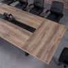 VIDAL Boardroom Table 2.4m x 1.2m - Warm Oak & Black