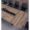 VIDAL Boardroom Table 3.6M x 1.2m  - Mahogany Colour