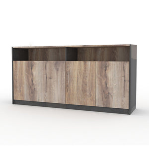 ARTO Credenza Cabinet Large 1.57M - Warm Oak & Black