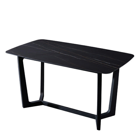 YARELI Sintered Stone Dining Table - 180cm - Black - innovatec.com.au