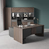 MONTE Executive Desk 180cm - Hazelnut & Grey
