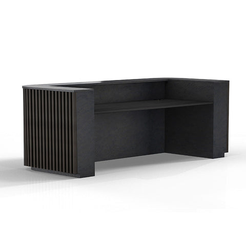 HALO Reception Desk 240cm - Black - innovatec.com.au