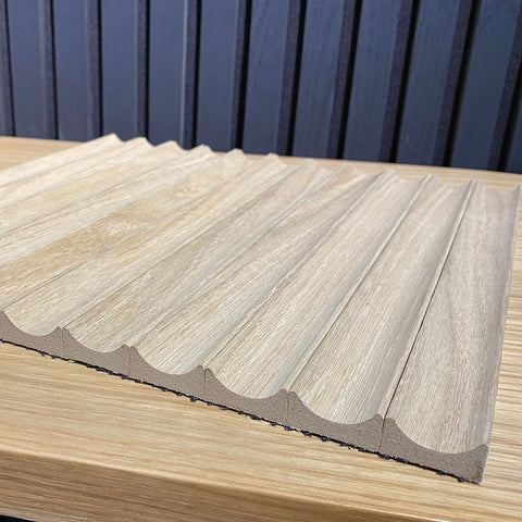 WOODFLEX Flexible Wooden Slat Wall Panel - Oak Veneer - 2700mm x 595mm - Wave - innovatec.com.au