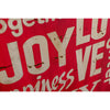 Red Joy Happiness Family Wooden Wall Hanging In Antique Red